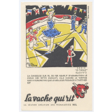 Buvard publicitaire. La vache qui rit. Danseuse sur fil de fer. 