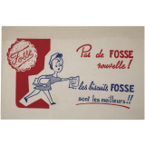 Buvard publicitaire. Les biscuits Fosse sont les meilleurs!