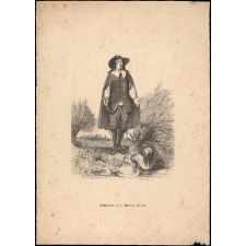 Fable de La Fontaine. . L'Enfant et le Maître d'école. Illustration.