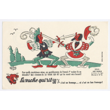 Buvard publicitaire. La vache qui rit. Duel au temps de François Ier. 