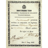 Ex-praemio . Distributio Solemnis Praemiorum Collegii Valentinensis.