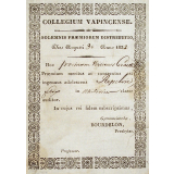 Ex-praemio . Collegium Vapincense. Solemnis Praemiorum Distributio, Die augusti 30 Anno 1832.