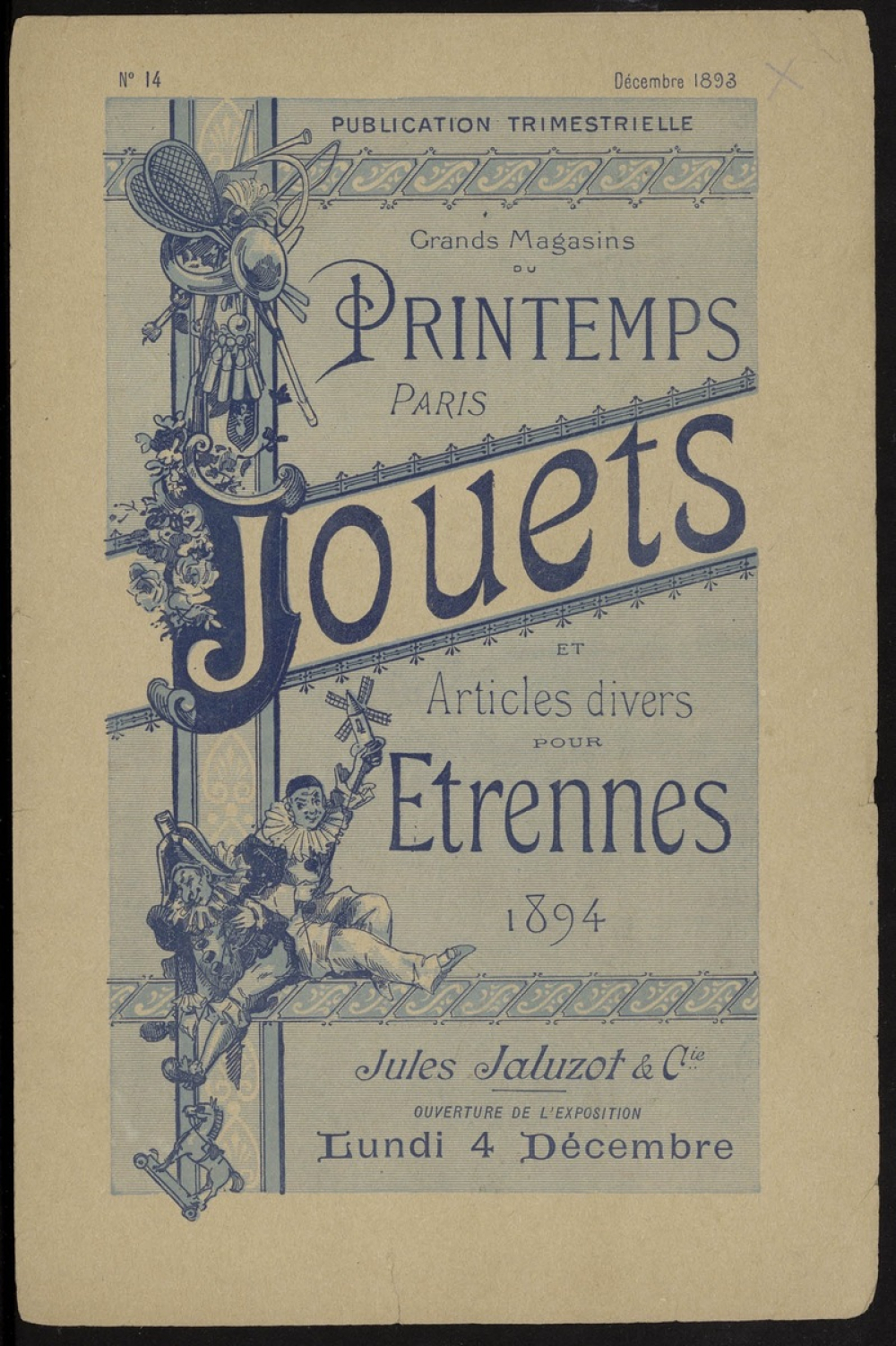 Grands magasins du Printemps, Paris. Jouets et articles pour étrennes 1894.