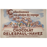 Buvard publicitaire. Collectionnez nos photos de voyage. Chocolat Delespaul-Havez. 