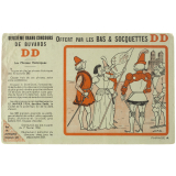 Buvard publicitaire. Jeanne d'Arc. Offert par les bas et socquettes DD.