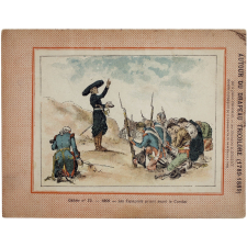 Les Espagnols priant avant le Combat - 1809 - Autour du Drapeau tricolore 1789-1889 - Cahier n°70.