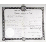 République Française - Diplôme de Bachelier ès Lettres.