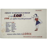 Buvard publicitaire. Lor… La réglisse des petits gourmands.
