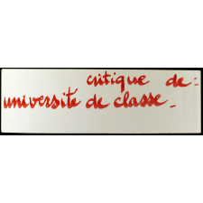 Critique de : université de classe.