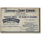Buvard publicitaire. Compagnie de Saint-Gobain. Engrais chimiques.