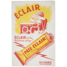 Buvard publicitaire. Pâte Éclair pour l'Entretien des Fourneaux. 