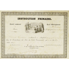 Ex-praemio - 1er accessit de géographie - Ecole d'enseignement de St-Vincent dirigée par les Srs de la Miséricorde - Rouen.