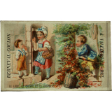 Carte réclame. Berneval-Coulon. Le loup, la chèvre et le chevreau.