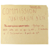 Commission Université d'été.