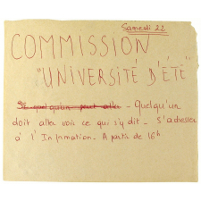 Commission Université d'été.