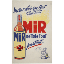 Buvard publicitaire. Mir nettoie tout partout.