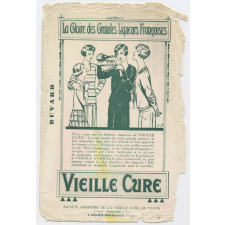 Buvard publicitaire. Vieille Cure. La Gloire des Grandes Liqueurs Françaises. Jeunes femmes.