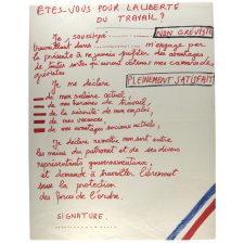 Êtes-vous pour la liberté du travail ?