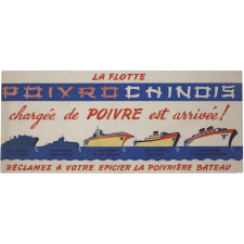 Buvard publicitaire. La flotte Poivrochinois.