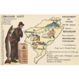 Émulsion Scott - Débilité générale, croissance, dentition, bronchite, rachitisme - Département du Doubs - 296.595 habitants - Chef-lieu : Besançon - Sous-préfectures : Montbéliard, Pontarlier.