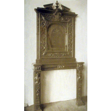 Ecole primaire supérieure professionnelle de Clermont-Ferrand - Cheminée sculptée en bois faite à l'école en 1895.