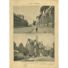 La vie à Oxford. Le club des étudiants à Oxford. Les jardins. La bibliothèque des étudiants. Le réfectoire.