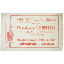 Buvard publicitaire. Café et produits Le Beffroi.