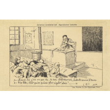 Donne-lui z'en un peu dis, de ton Carenoutur, entends comme il tousse - T'es bête, pour qu'on puisse plus rigoler alors!…