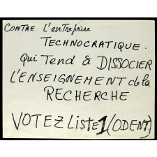 Contre l'entreprise technocratique qui tend à dissocier l'enseignement de la recherche.