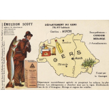 Émulsion Scott - Débilité générale, croissance, dentition, bronchite, rachitisme - Département du Gers - 196.419 habitants - Chef-lieu : Auch - Sous-préfectures : Condom, Mirande.