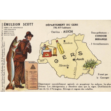 Émulsion Scott - Débilité générale, croissance, dentition, bronchite, rachitisme - Département du Gers - 196.419 habitants - Chef-lieu : Auch - Sous-préfectures : Condom, Mirande.
