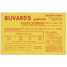 Buvard publicitaire. Buvards Publicité.