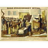 Ecole d'enseignement mutuel. Instruisez-vous, enfants, dès l'âge le plus tendre, vous deviendrez heureux si vous voulez apprendre.