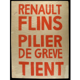 Renault Flins Pilier de grève tient.