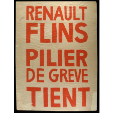 Renault Flins Pilier de grève tient.