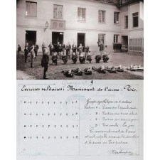 Ecole Pellerin à Beauvais - Exercices militaires (groupe n°9) : Maniement de l'arme - Tir. 