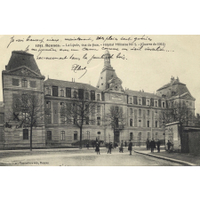 1091 - Rennes - Le Lycée, vue de face - Hôpital Militaire No. 1 - (Guerre de 1914).