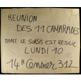 Réunion des 11 camarades dont le sursis est résilié lundi 10 14h Censier.