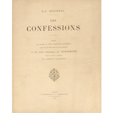 Les Confessions. Portrait de Jean-Jacques Rousseau.