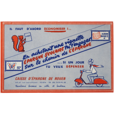 Buvard publicitaire. Épargne scolaire.