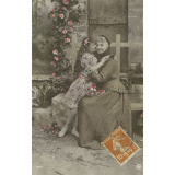 Fillette et sa grand-mère. 