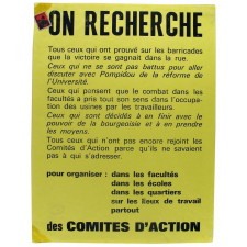 On recherche […] pour organiser des Comités d'Action.