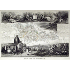 Atlas national illustré. Dépt de la Moselle. Région Nord-Est n°56.