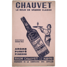 Buvard publicitaire. Chauvet, le rhum de grande classe.