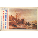Buvard publicitaire. Chewing Gum Bell et Flan Mireille. Buvard N° 59. Paysage hollandais l'hiver. 