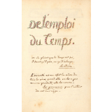 De l'emploi du temps