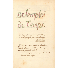 De l'emploi du temps