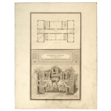 Sherman school, Saint-Louis, Missouri, USA : first floor plan and plan of heating ventilation.