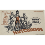 Buvard publicitaire. Hutchinson. Pneus vélo - moto - vélomoteur.
