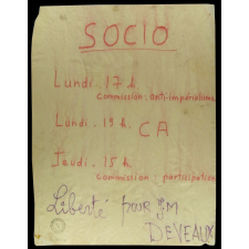 Socio - Lundi 17h commission : anti-impérialisme.